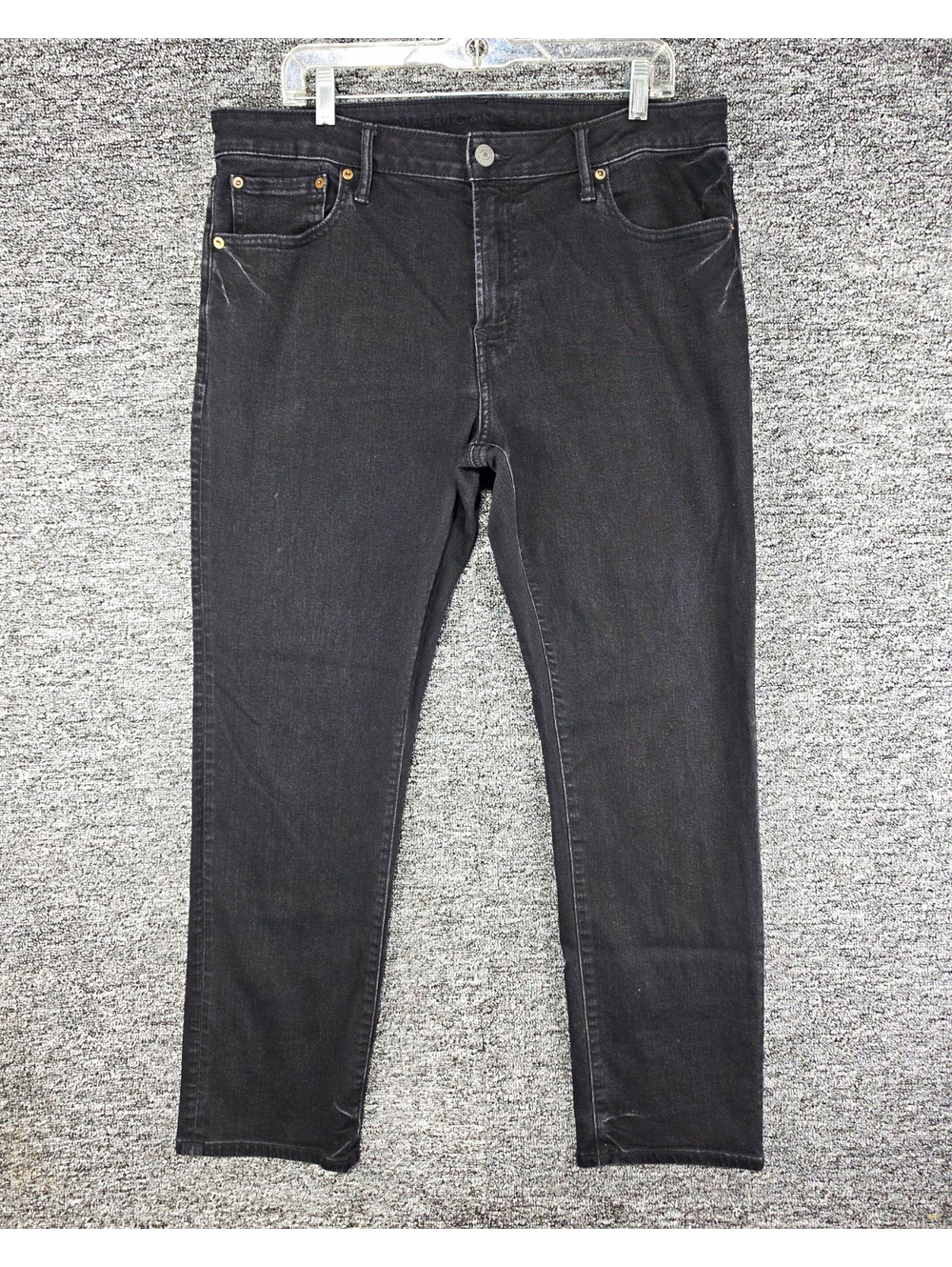 American Eagle AirFlex+ Mens Jeans 36x30 Black Stretch Denim Straight Slim Fit